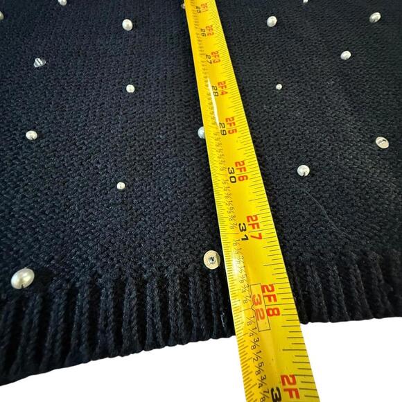 Bonnie Boerer Co. Beaded Knit Pencil Skirt Black Small – Vintage 80s Hong Kong - Picture 4 of 4